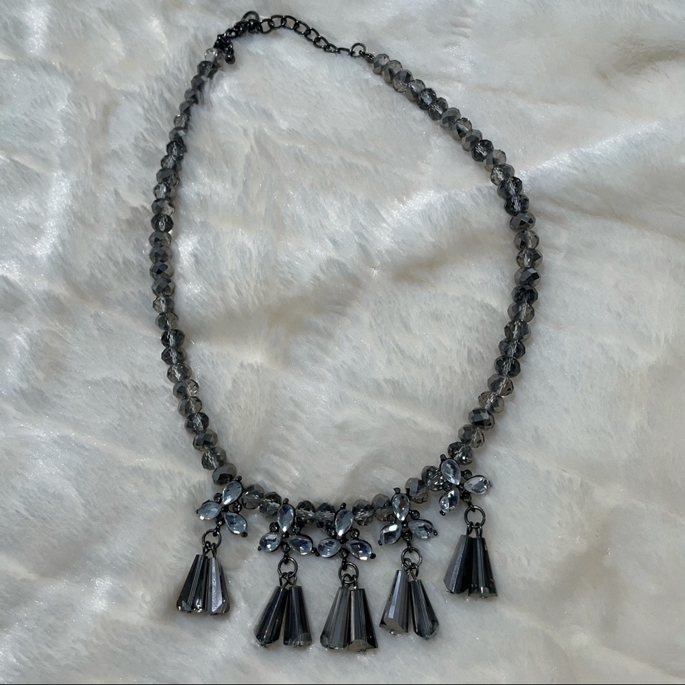 Silver statement necklace